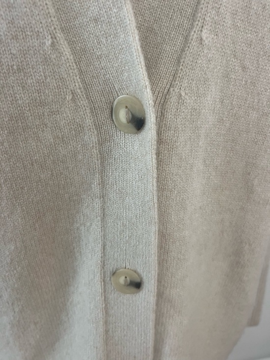 Vince V-neck cashmere blend cardigan Tan size Small - Picture 3 of 5